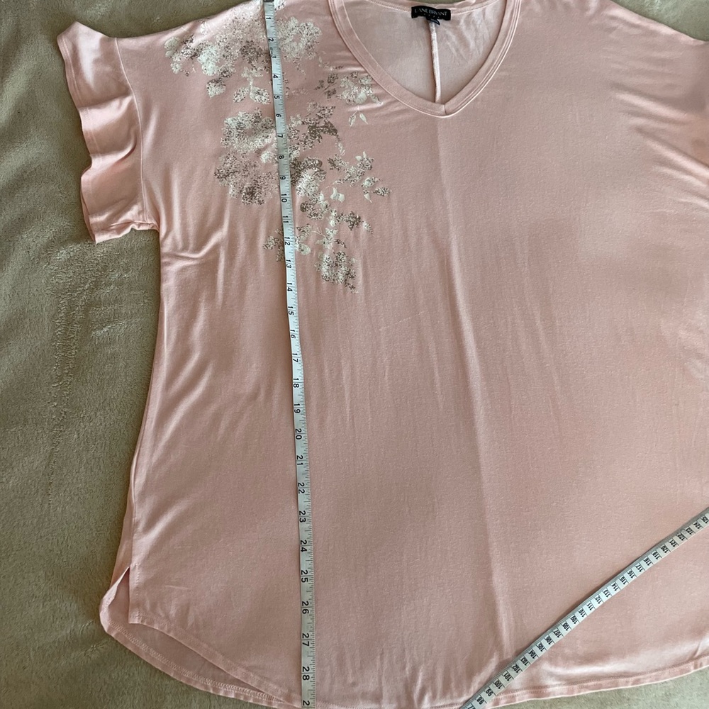 Lane Bryant Soft V-Neck Ruffle Sleeve Tee - Size 18/20 - Picture 10 of 13